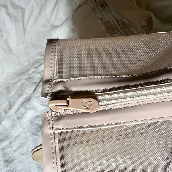 Public Desire Nude Clear Ankle Boot Block Heels Open Toe - Picture 6 of 11